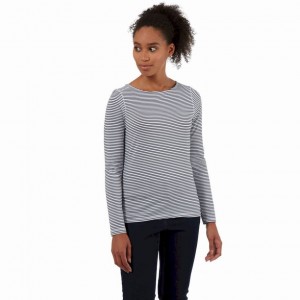 Navy Women's Craghoppers NosiLife Erin Long Sleeve T-Shirts | AU3425YUE