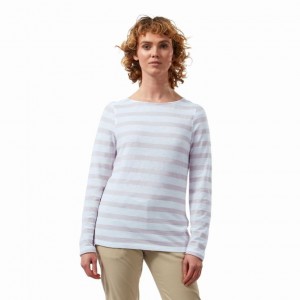 Purple Women's Craghoppers NosiLife Erin Long Sleeve T-Shirts | AU7061NUJ